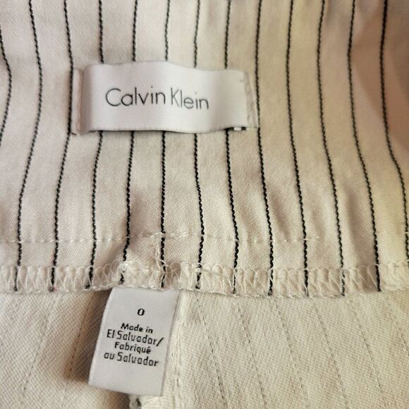 Calvin Klein Womens Striped Pants (Size 0) - Picture 3 of 3